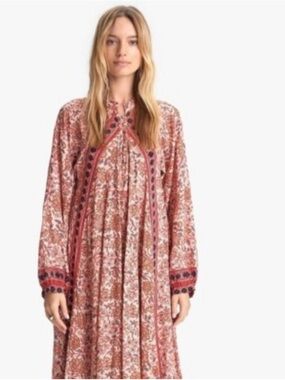 New Natalie Martin Fiore Short Dress Boho Floral Dahlia Sz S